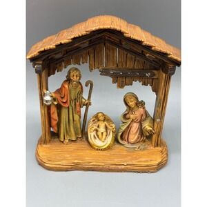 Vintage Nativity Scene Figurine Made In Italy Holiday Christmas Religious Decor